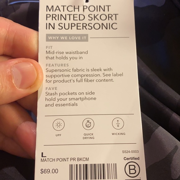 Athleta Camo Match Point Printed Skort 15.5" - Picture 7 of 9